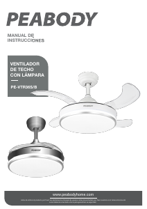 Manual de uso Peabody PE-VTR36S Ventilador de techo