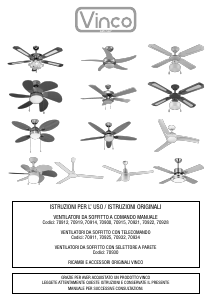 Manuale Vinco 70921 Ventilatore da soffitto