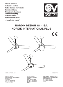Manual Vortice Nordik Design 1S/L Ventilator de tavan