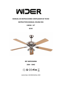 Manual Wider IMP03369BH Ceiling Fan
