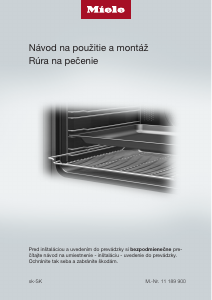 Návod Miele H 2860 B Rúra