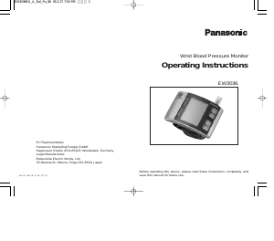 Hướng dẫn sử dụng Panasonic EW-3036E2 Máy theo dõi huyết áp