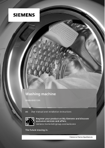 Handleiding Siemens WM6HXKE1DN Wasmachine