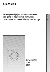 Rokasgrāmata Siemens WXB2062EU Veļas mašīna