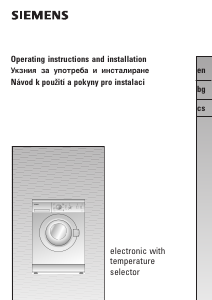 Manual Siemens WXB860BY Washing Machine