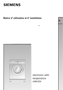Bruksanvisning Siemens WXB860FF Tvättmaskin