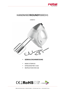 Manual Rotel U300CH1 Roundy Hand Mixer