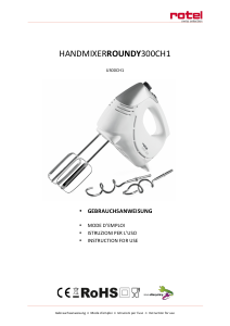 Handleiding Rotel U300CH1 Roundy Handmixer