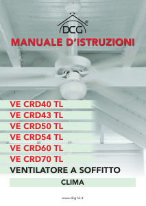 Manuale DCG VE CRD40 TL Ventilatore da soffitto