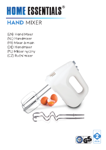 Manual Home Essentials HM-125458 Hand Mixer