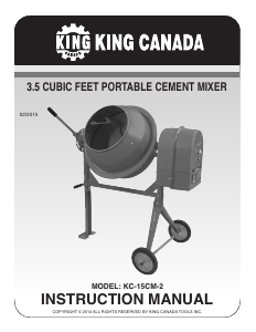 Manual King Canada KC-15CM-2 Cement Mixer