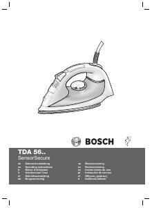 Kullanım kılavuzu Bosch TDA5680 Ütü