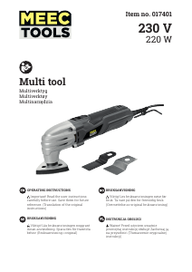 Bruksanvisning Meec Tools 017-401 Multiverktyg