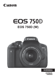 Bruksanvisning Canon EOS 750D Digitalkamera
