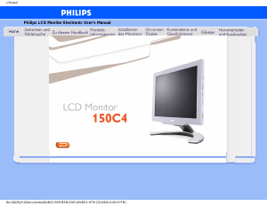 Bedienungsanleitung Philips 150C4FS LCD monitor