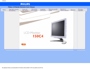 Manual de uso Philips 150C4FS Monitor de LCD