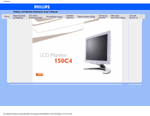 Bruksanvisning Philips 150C4FS LCD-skjerm