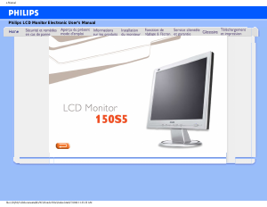 Mode d’emploi Philips 150S5FS Moniteur LCD