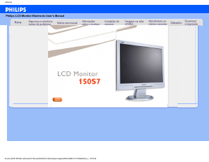 Manual Philips 150S7FS Monitor LCD