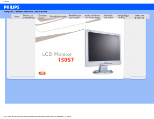 Bruksanvisning Philips 150S7FS LCD skärm
