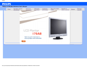 Manual de uso Philips 170A8FS Monitor de LCD