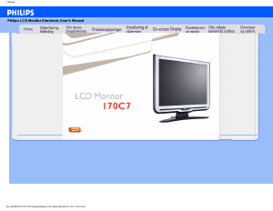 Handleiding Philips 170C7FS LCD monitor