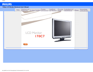 Bedienungsanleitung Philips 170C7FS LCD monitor