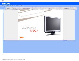 Manual Philips 170C7FS Monitor LCD