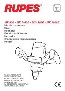 Manual de uso Rupes MX 1600E Mezclador de cemento