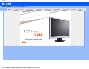 Manuale Philips 170S8FB Monitor LCD