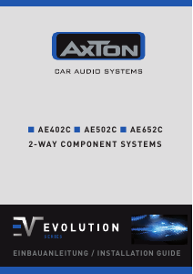 Bedienungsanleitung AXTON AE402C Auto lautsprecher