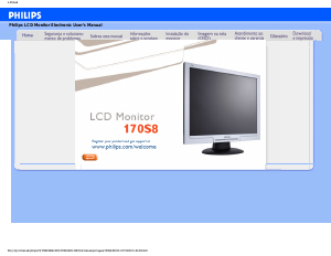 Manual Philips 170S8FS Monitor LCD