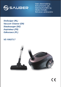 Mode d’emploi Sauber VE-108273.7 Aspirateur