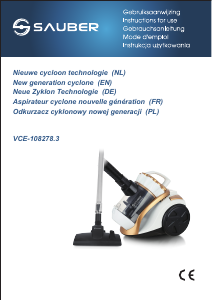 Manual Sauber VCE-108278.3 Vacuum Cleaner