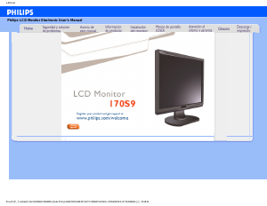 Manual de uso Philips 170S9FB Monitor de LCD