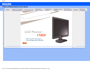 Manual Philips 170S9FB Monitor LCD