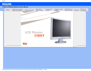 Manual Philips 170V7FB Monitor LCD