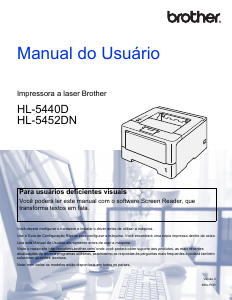 Manual Brother HL-5452DN Impressora