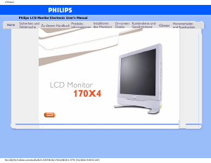 Bedienungsanleitung Philips 170X4FS LCD monitor