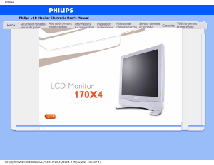 Mode d’emploi Philips 170X4FS Moniteur LCD
