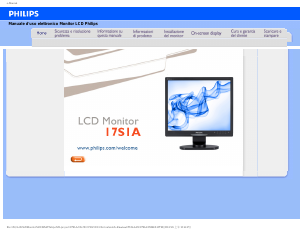 Manuale Philips 17S1AB Monitor LCD