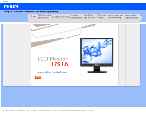 Bedienungsanleitung Philips 17S1AB LCD monitor