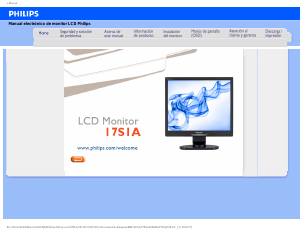 Manual de uso Philips 17S1AB Monitor de LCD