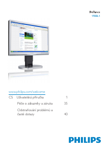 Manuál Philips 190BL1 Brilliance LCD monitor