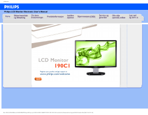 Bruksanvisning Philips 190C1SB LCD-skjerm