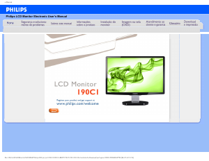 Manual Philips 190C1SB Monitor LCD