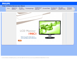 Brugsanvisning Philips 190C1SB LCD-skærm