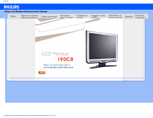 Manual Philips 190C8FS Monitor LCD