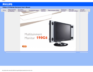 Bruksanvisning Philips 190G6FB LCD-skjerm