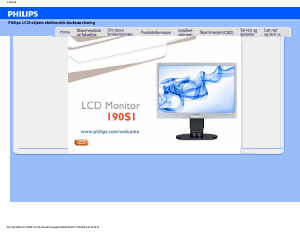 Bruksanvisning Philips 190S1 LCD-skjerm